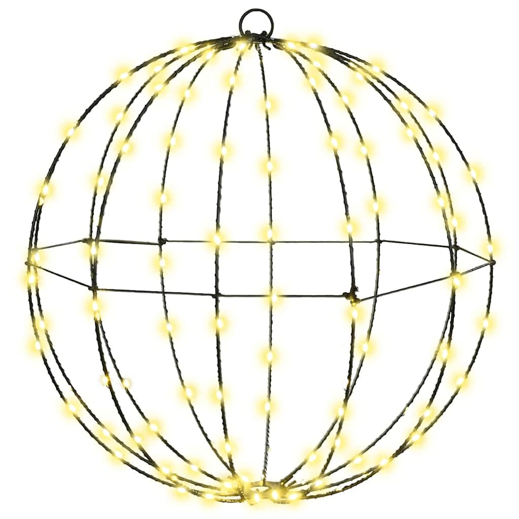 VidaXL Bal met 192 LED 2 pcs Warmwit 40 cm Metaal