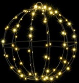 VidaXL Bal met 192 LED 2 pcs Warmwit 30 cm Metaal