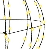 VidaXL Bal met 192 LED 2 pcs Warmwit 30 cm Metaal