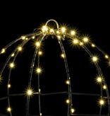 VidaXL Bal met 192 LED 2 pcs Warmwit 30 cm Metaal