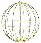 VidaXL Bal met 192 LED Warmwit 60 cm Metaal