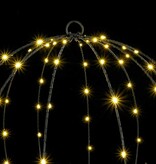 VidaXL Bal met 192 LED Warmwit 60 cm Metaal