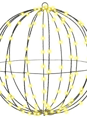 VidaXL Bal met 160 LED Warmwit 50 cm Metaal