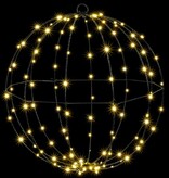 VidaXL Bal met 160 LED Warmwit 50 cm Metaal