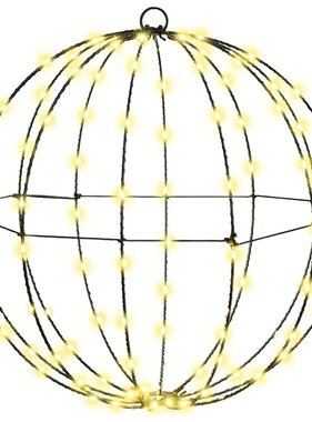 VidaXL Bal met 120 LED Warmwit 40 cm Metaal