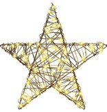 VidaXL 3D Ster met 50 LED Warmwit 55 x 52.5 x 9 cm Rattan