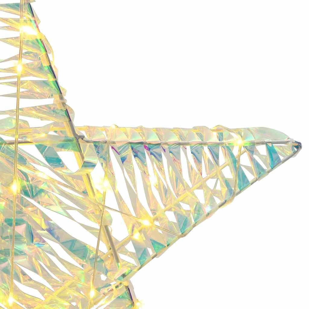 VidaXL 3D Ster met 50 LED Warmwit 55 x 52.5 x 9 cm PET