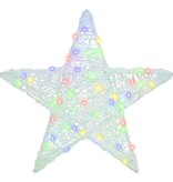 VidaXL 3D Ster met 50 LED Multikleur 55 x 53,5 x 10 cm Acryl