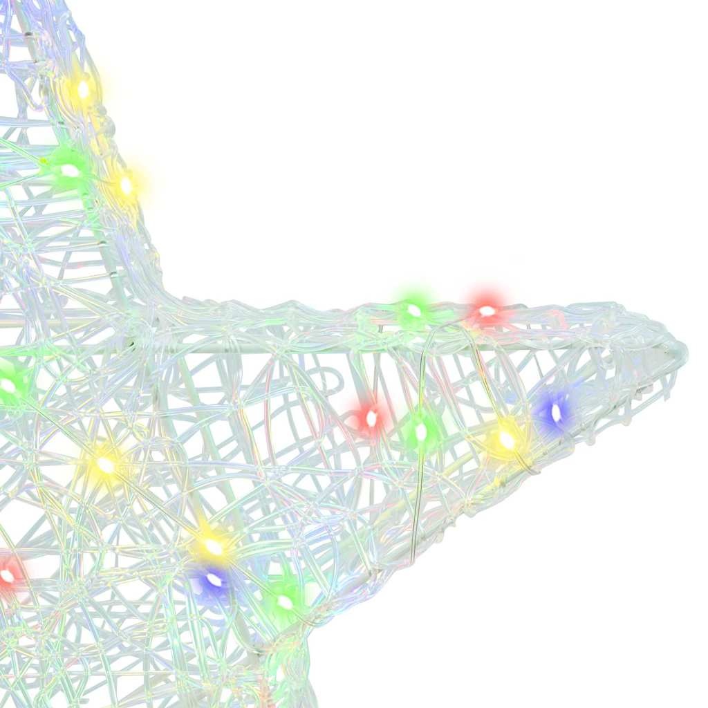 VidaXL 3D Ster met 50 LED Multikleur 55 x 53,5 x 10 cm Acryl