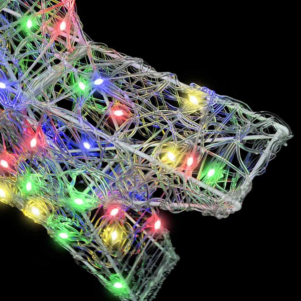 VidaXL 3D Ster met 50 LED Multikleur 55 x 53,5 x 10 cm Acryl