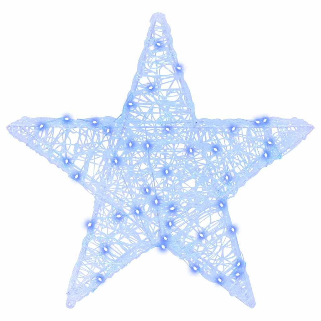 VidaXL 3D Ster met 50 LED Blauw 55 x 53,5 x 10 cm Acryl