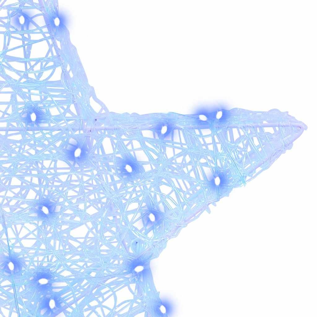 VidaXL 3D Ster met 50 LED Blauw 55 x 53,5 x 10 cm Acryl