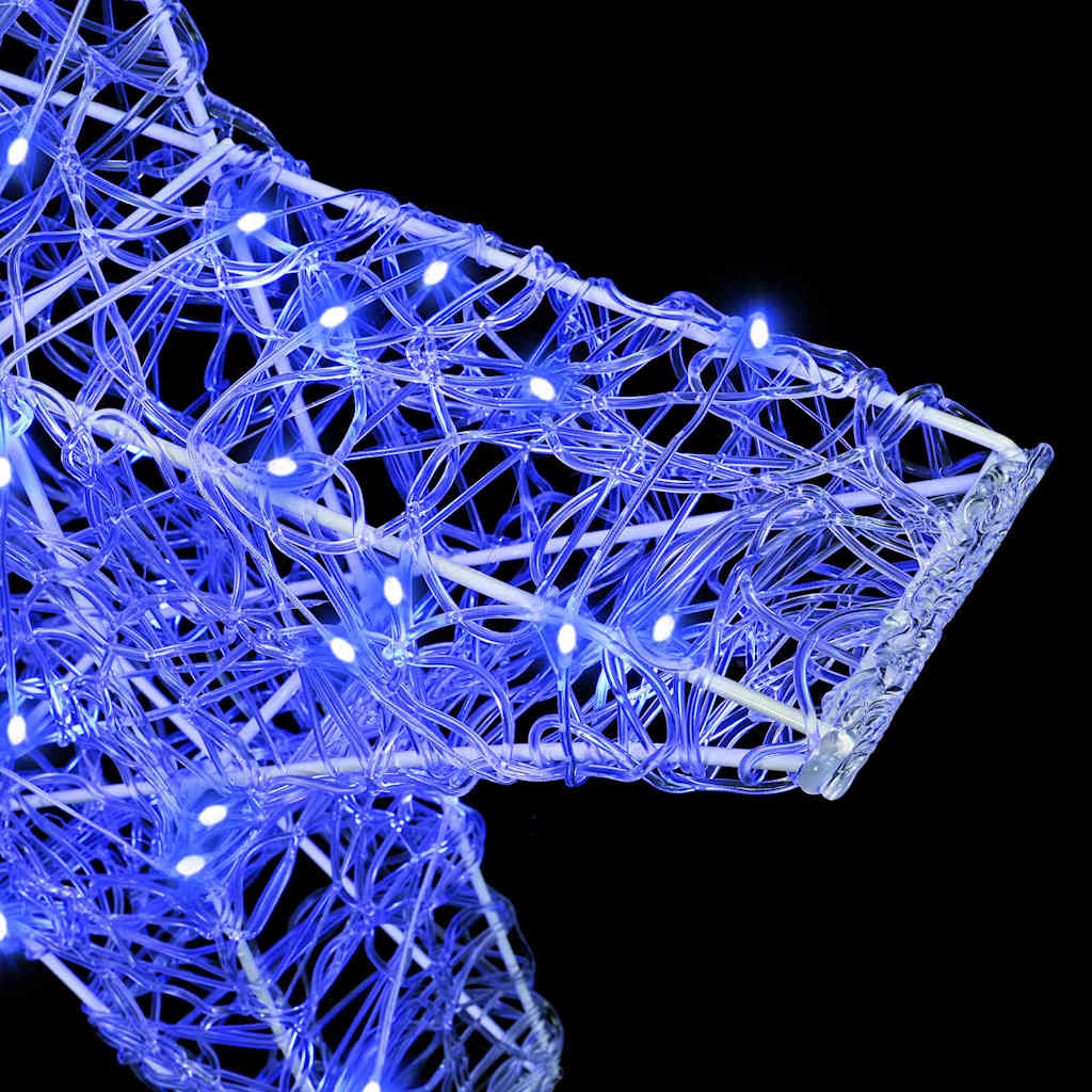 VidaXL 3D Ster met 50 LED Blauw 55 x 53,5 x 10 cm Acryl