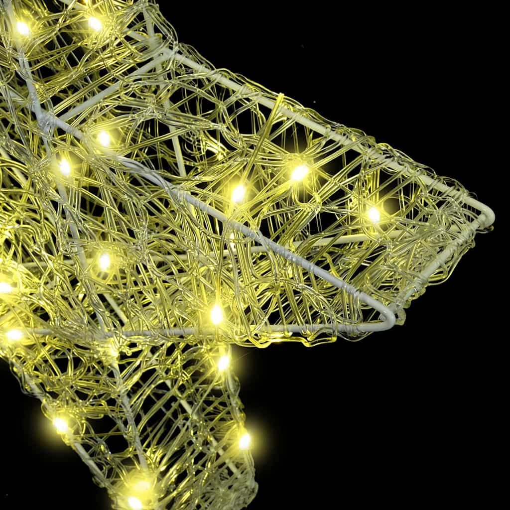 VidaXL 3D Ster met 50 LED Warmwit 55 x 53,5 x 10 cm Acryl