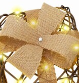 VidaXL Cadeau Doos met 60 LED 3 pcs Warmwit 20 x 20 x 20 cm Rattan