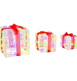 VidaXL Cadeau Doos met 60 LED 3 pcs Multikleur 20 x 20 x 20 cm Acryl