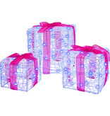VidaXL Cadeau Doos met 60 LED 3 pcs Blauw 20 x 20 x 20 cm Acryl