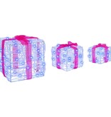 VidaXL Cadeau Doos met 60 LED 3 pcs Blauw 20 x 20 x 20 cm Acryl