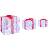 VidaXL Cadeau Doos met 60 LED 3 pcs Koudwit 20 x 20 x 20 cm Acryl