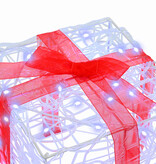 VidaXL Cadeau Doos met 60 LED 3 pcs Koudwit 20 x 20 x 20 cm Acryl