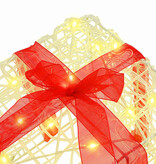VidaXL Cadeau Doos met 60 LED 3 pcs Warmwit 20 x 20 x 20 cm Acryl