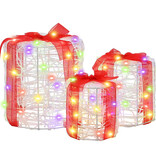 VidaXL Decoratie voor Geschenkdoos 3 pcs kleurrijk 20 x 20 x 21 cm