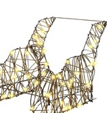 VidaXL Rendier trek slede Warmwit 52.5 x 28 x 32.5 cm Rattan