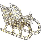 VidaXL Rendier trek slede Warmwit 70 x 26 x 128,5 cm Rattan