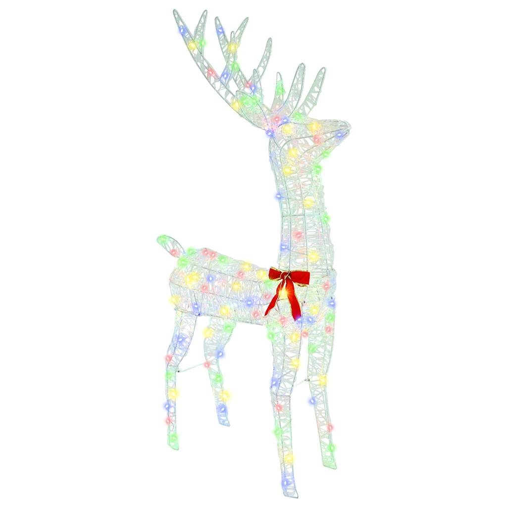 VidaXL Rendier trek slede kleurrijk 70 x 26 x 128.5 cm Acryl