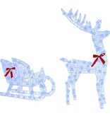 VidaXL Rendier trek slede met 200 LED Blauw 70 x 26 x 128.5 cm Acryl