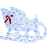 VidaXL Rendier trek slede met 200 LED Blauw 70 x 26 x 128.5 cm Acryl