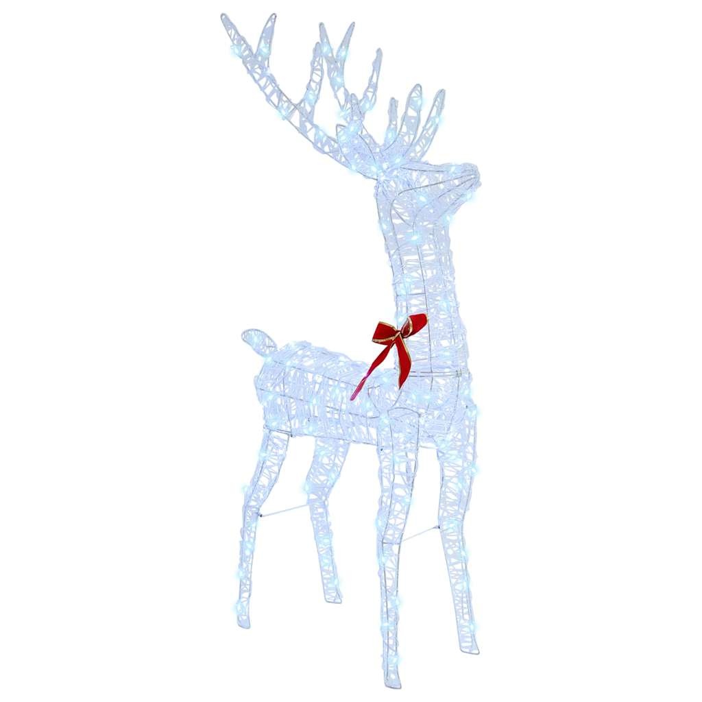 VidaXL Rendier trek slede met 200 LED Koudwit 70 x 26 x 128.5 cm Acryl