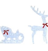 VidaXL Rendier trek slede met 200 LED Koudwit 70 x 26 x 128.5 cm Acryl