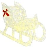 VidaXL Rendier trek slede met 200 LED Warmwit 70 x 26 x 128.5 cm Acryl