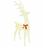 VidaXL Rendier trek slede met 200 LED Warmwit 70 x 26 x 128.5 cm Acryl