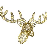 VidaXL Rendier trek slede met 140 LED Warmwit 60 cm Rattan