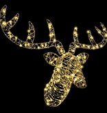 VidaXL Rendier trek slede met 140 LED Warmwit 60 cm Rattan