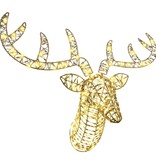 VidaXL Rendier trek slede met 140 LED Warmwit 60 cm PET