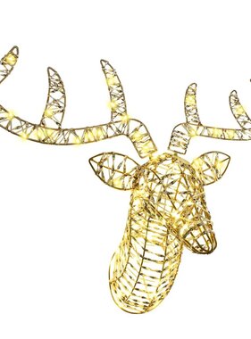 VidaXL Rendier trek slede met 140 LED Warmwit 60 cm PET