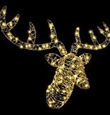 VidaXL Rendier trek slede met 140 LED Warmwit 60 cm PET