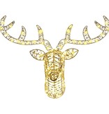 VidaXL Rendier trek slede met 140 LED Warmwit 60 cm PET