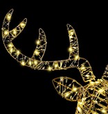 VidaXL Rendier trek slede met 140 LED Warmwit 60 cm PET