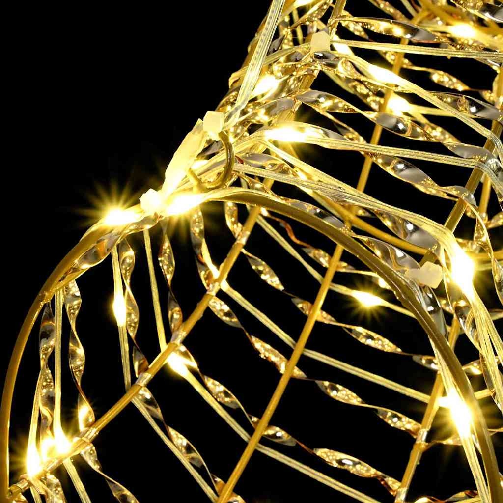 VidaXL Rendier trek slede met 140 LED Warmwit 60 cm PET