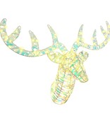 VidaXL Rendier trek slede met 140 LED Warmwit 60 cm PET