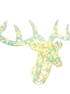 VidaXL Rendier trek slede met 140 LED Warmwit 60 cm PET