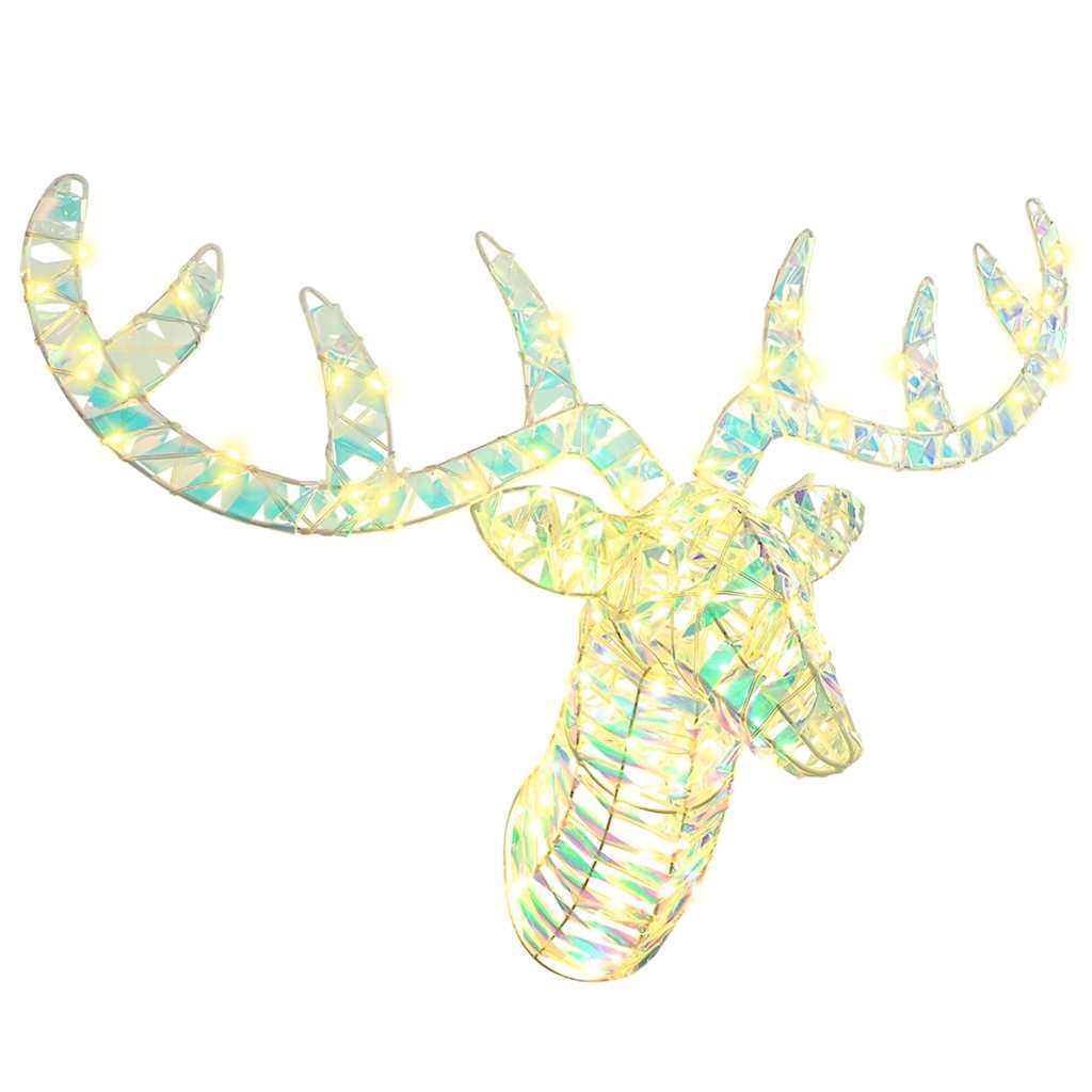 VidaXL Rendier trek slede met 140 LED Warmwit 60 cm PET