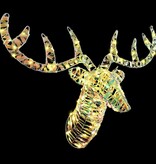 VidaXL Rendier trek slede met 140 LED Warmwit 60 cm PET