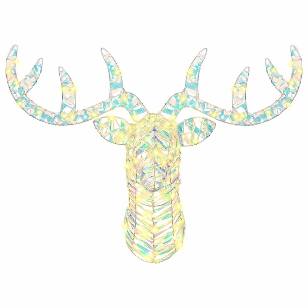 VidaXL Rendier trek slede met 140 LED Warmwit 60 cm PET