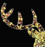 VidaXL Rendier trek slede met 140 LED Warmwit 60 cm PET