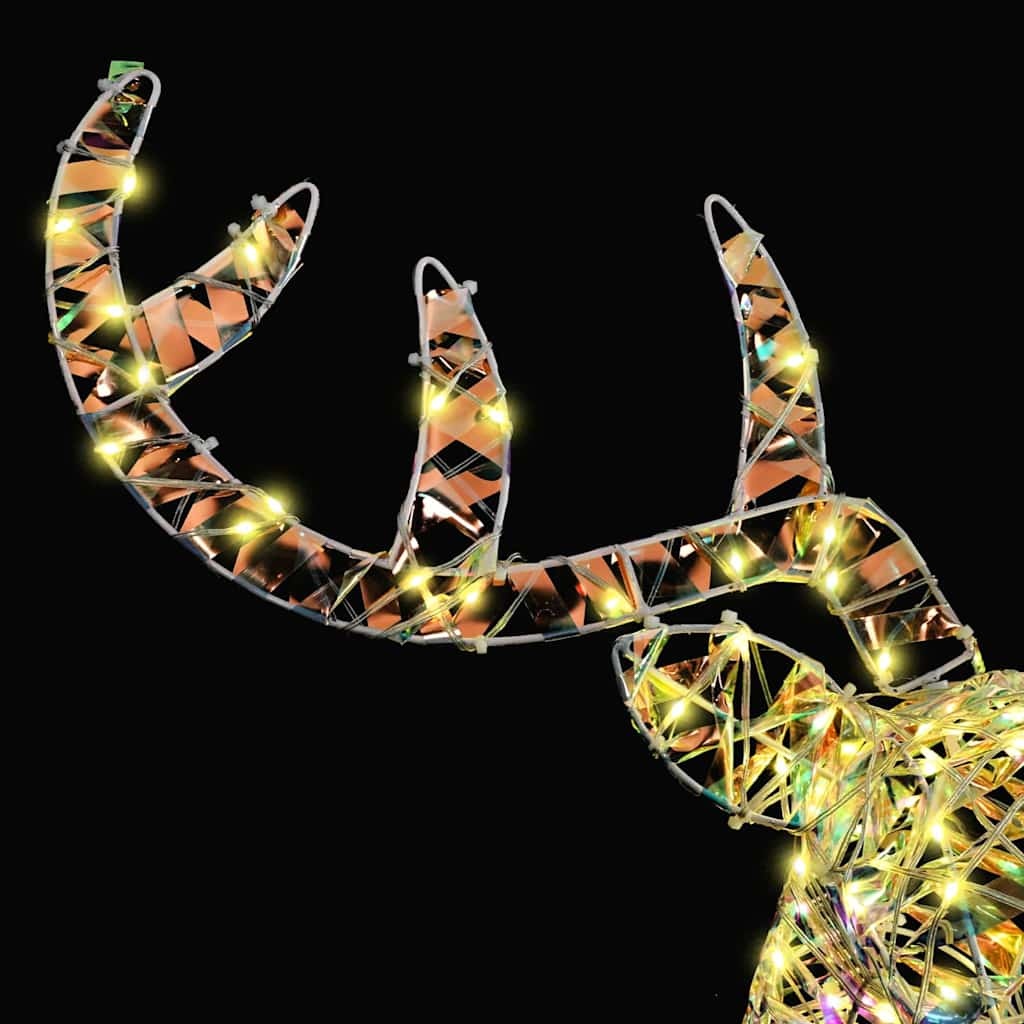 VidaXL Rendier trek slede met 140 LED Warmwit 60 cm PET